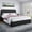 Black, variant on 4 EVER WINNER Full Size Bed Frame, Boucle Upholstered Bed Frame with Headboard, No Box Spring Required, Easy Assembly, Light Gray