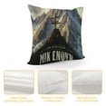 thumbnail image 4 of PHYHOO Mountains are Calling Adventure EST Enjoy Every Moment Outdoor Adventure Mountain Throw Pillow Cover Cushion CaseLinen Decorative , Black (Mountain) White, 4 of 5