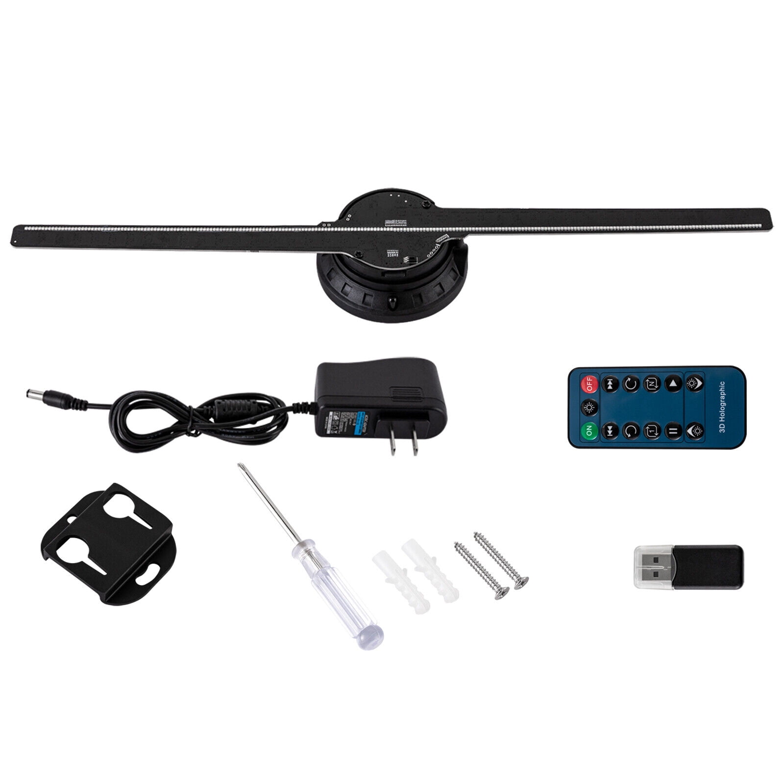 Miumaeov 3D Hologram Fan 16.5in 1080P 3D Holographic Fan Projector with Remote Contro for Business Store