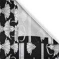thumbnail image 3 of Ambesonne Art Deco Kitchen Curtains, Classic Lily Petals Motif, 55"x30", Black and White, 3 of 3