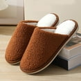 thumbnail image 2 of Slides for Women Fall Slippers for Women Ladies Fashion Winter Warm Solid Color Headed Flat Bottom Slippers, 2 of 9