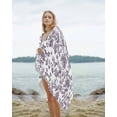thumbnail image 2 of Purple Flower Beach Towels Oversized Super Absorbent, Vintage Farmhouse Boho Leaf Spring Plant Lightweight Bath Towel Quick Dry Sets For Bathroom/Pool/Rv Camping/Beach Play/Gym Room/Picnic 31"x62", 2 of 8