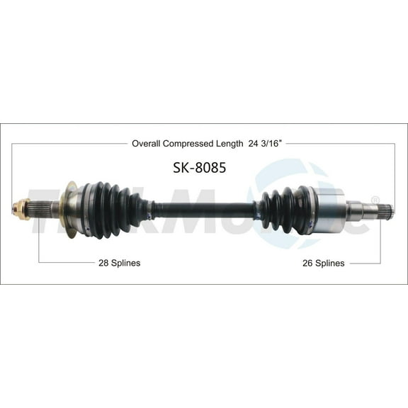 CV Axle Shaft Fits select: 2007-2009 SUZUKI SX4