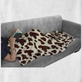 thumbnail image 6 of Cow Print Soft Flannel Fleece Blanket, Cattle Skin with Brown Spots Agriculture Cow Oxen Hide Camouflage Pattern, Cozy Plush for Indoor and Outdoor Use, 70" x 90", Pale Yellow Brown, by Ambesonne, 6 of 6