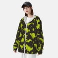 thumbnail image 4 of Pofeuu Cute Cartoon Dinosaurs Print Sun Protection Outdoor Lightweight Full Zip UV Cooling Hoodie Long Sleeve Summer Clothing for Outdoor Hiking-Small, 4 of 5