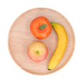 thumbnail image 2 of Peahefy Bamboo Wood Serving Tray, Round Snack Tray For Home Restaurants Coffee For Food Breakfast Dinner Decor, 2 of 8