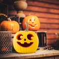 thumbnail image 3 of "Halloween Resin Pumpkin Decor Cute Fall Tabletop Decorations Thanksgiving & Halloween Centerpiece Handmade Pumpkin Figurine For Home Decor", 3 of 5