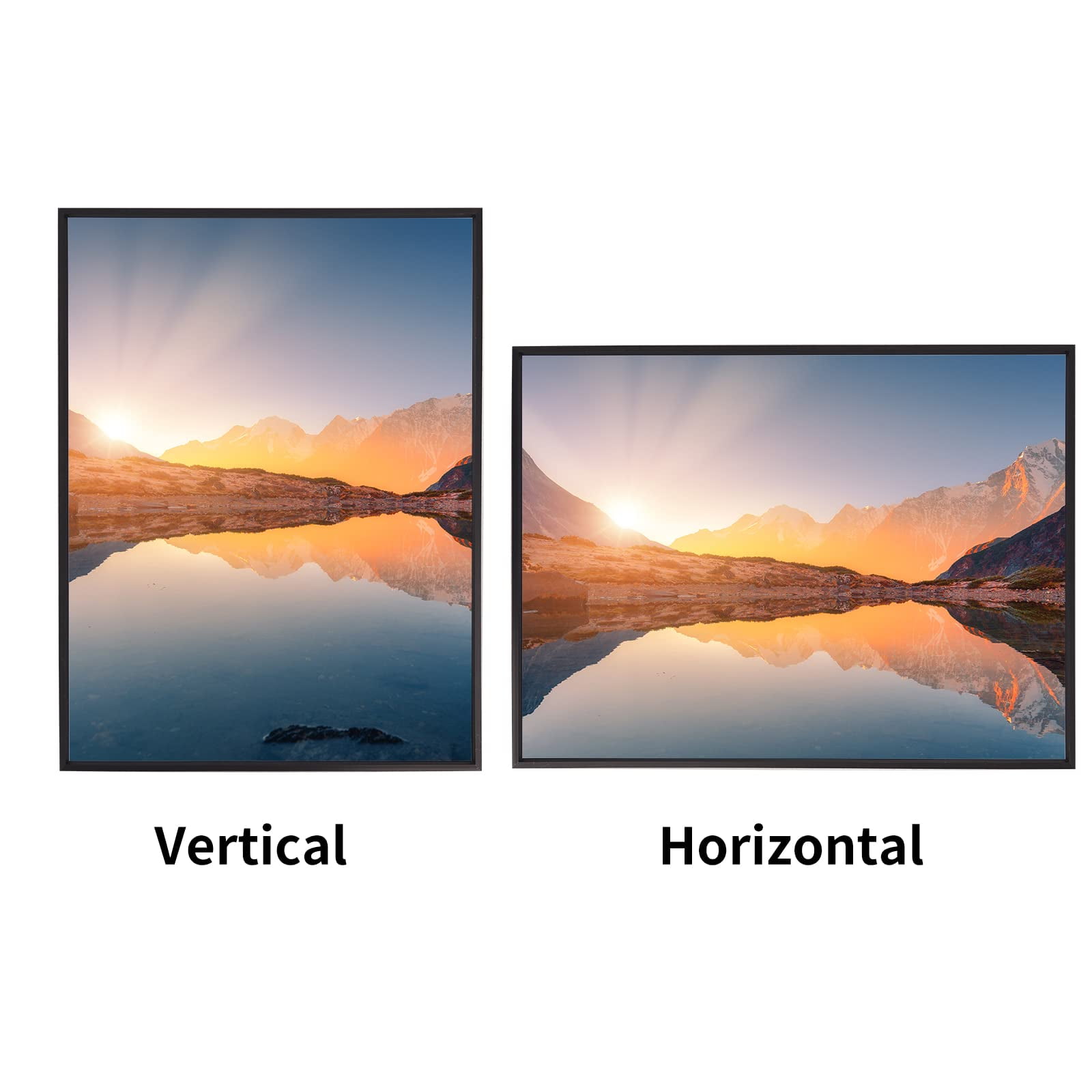 Podronale 2 Packs 24x32 Poster Frame, Black, Aluminum Alloy