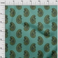 thumbnail image 2 of oneOone Cotton Poplin Fabric Paisley Block Printed Craft Fabric BTY 42 Inch Wide, 2 of 4
