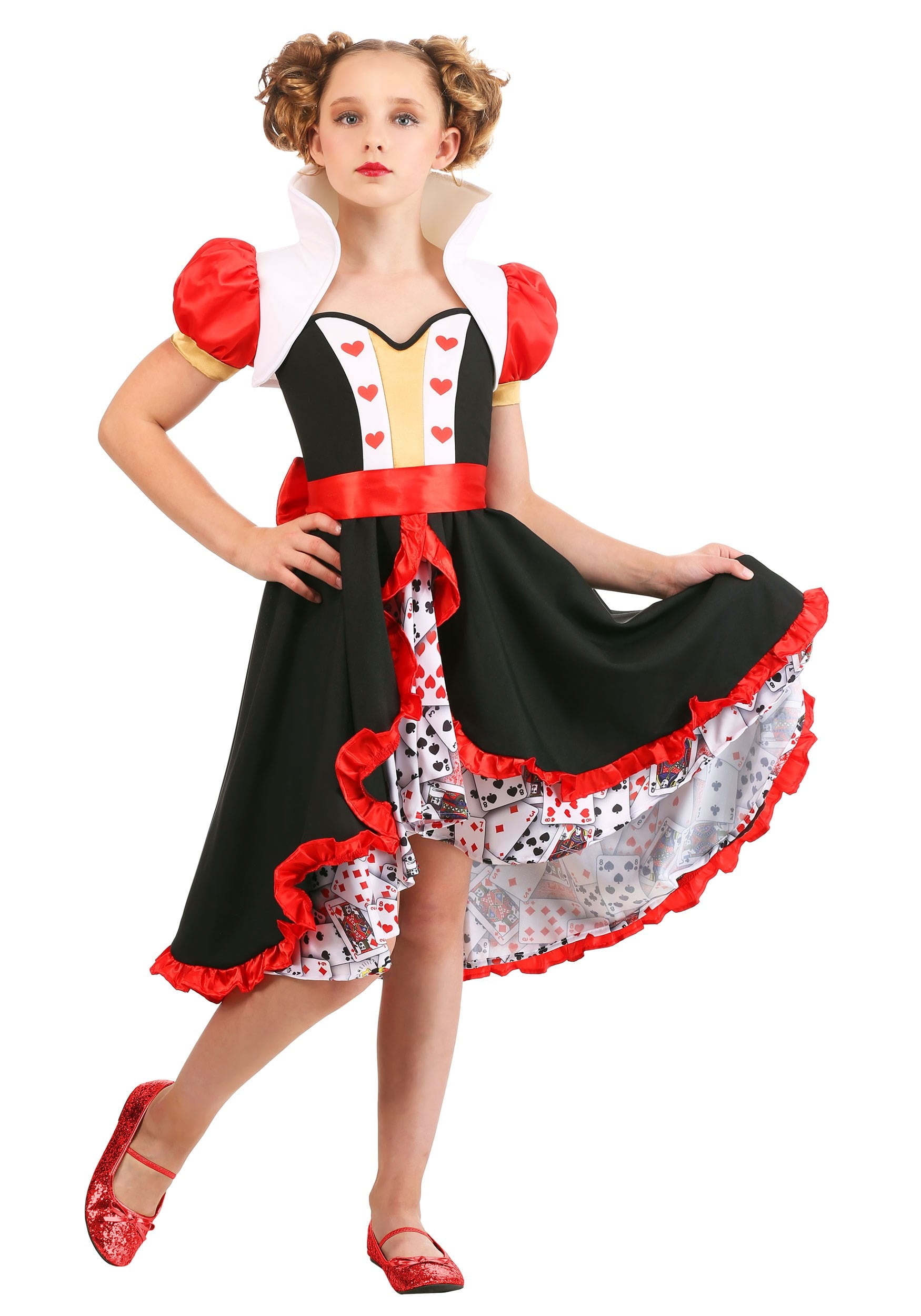 Frilly Queen of Hearts Girls Costume - Walmart.com