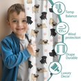 thumbnail image 3 of Pug and Dog Paw Print White Pattern Insulated Teens Curtains Set Of 2, Bedroom Essentials, Toddler Room Decor 42x84in(106x213cm), 3 of 5