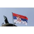 thumbnail image 4 of Bandera de Serbia Boolavard 90 x 150 cm, impermeable, doble cara, 4 of 7