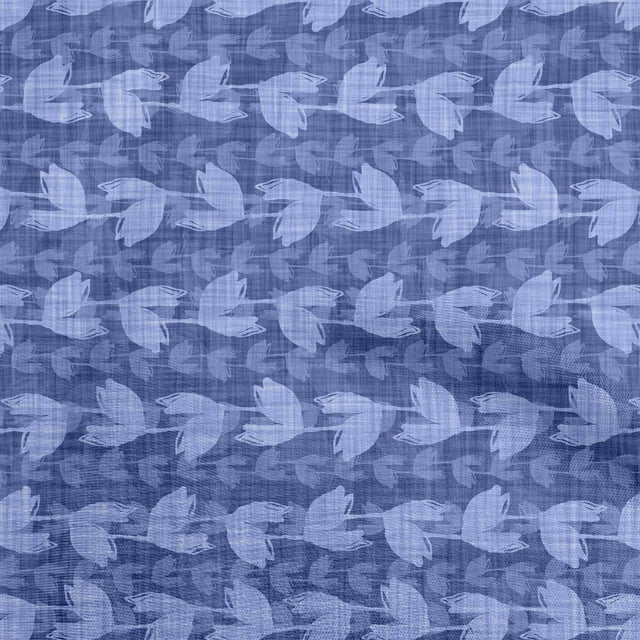 oneOone Cotton Cambric Medium Blue Fabric Asian Block Craft Projects Decor Fabric Printed By The Yard 56 Inch Wide
