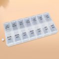 thumbnail image 3 of Pastillero Portátil para 7 Días Almacenamiento Pastillas 2 Veces Al Día (blanco Grande), 3 of 6