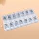 thumbnail image 2 of Dispensador de tabletas medicinales 2 veces al día Organizador diario de medicinas Tapas transparentes portátiles a prueba de humedad para pastillas/vitaminas/suplementos/medicamentos FLhrweasw  Nuevo, 2 of 6
