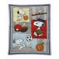 thumbnail image 2 of Bedtime Originals Snoopy Sports 3-Piece Crib Bedding Set - Blue, Red, Gray, 2 of 4