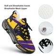 thumbnail image 4 of Purple And Gold Tailgate Swag - Claw Marks Walking Shoes for Men Woman Lightweight Tennis Fashion Elastic Sports Shoes Cushion Basketball Shoes, 4 of 7