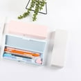 thumbnail image 6 of Rosy Pink Frosted PP Pencil Box with Stackable Functionality & Snap Lock Lid, Chic Macaron-Style Desk Accessory Storage Case, 6 of 7