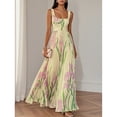 thumbnail image 4 of Spaghetti strap printed pleated floral maxi dress, 4 of 4