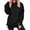 Black, variant on NinXxx Women's Solid Hoodie Fashion Pullover Daily Loungewear Top White S