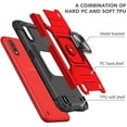 thumbnail image 3 of for Samsung Galaxy A01 Phone Case, Galaxy A01 Phone Case with [1 Pack] HD Screen Protector, Military-Grade Shockproof Kickstand Protective Cover for Samsung Galaxy A01 (Red), 3 of 7