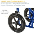 thumbnail image 2 of Drive Medical Lightweight Expedition Transport Wheelchair with Hand Brakes, 19" Seat, Blue, 2 of 6