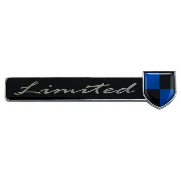 Universal Emblem Badge Decal Sticker Limited with Shield Chrome Zinc Die Cast