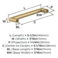 thumbnail image 3 of Amerock Revolve 5-1/16 inch Center-to-Center Champagne Bronze Cabinet Pull, 10 Pack, 3 of 4