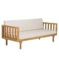 thumbnail image 3 of Safavieh Wood Traditional Outdoor Daybed, Oak/Cream, 3 of 11