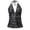 Black, variant on Daznico Women's Plus Size Polka Dot Halter Tankini Top, V-Neck Ruched Swim Top,XXL
