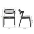 thumbnail image 6 of Set of 2 Berdine Light Brown Faux Leather Upholstered Dining Chair with Black Iron Legs, 6 of 8