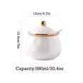 thumbnail image 4 of European Style Sugar Bowl With Ceramic Spoon, Sugar Container, Sugar Bowls For Countertop, Salt Container With Spoon-White-580ml/20.4oz, 4 of 7