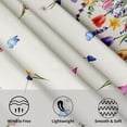 thumbnail image 3 of Spring Summer Floral Tablecloth Round 60 Inch,Colorful Wildflower Leaf Butterfly Polyester Circle Table Cloth Wrinkle Stain Resistant Washable Table Cover for Kitchen Dining Room Party Picnic, 3 of 6