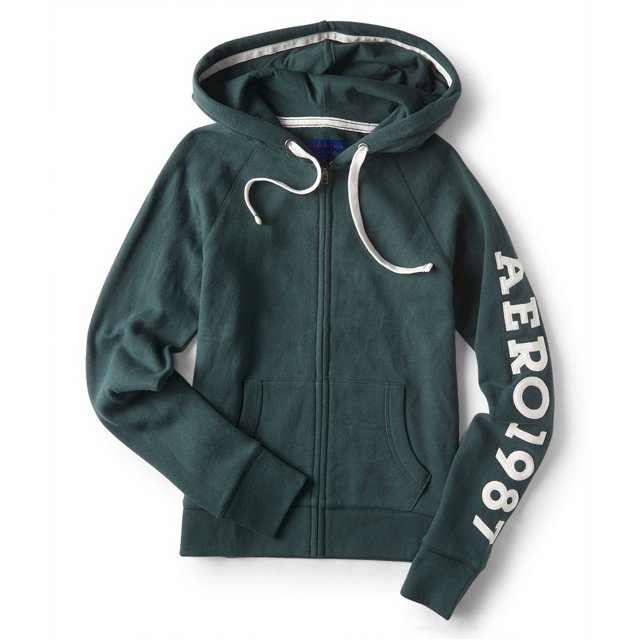 Sudadera con Capucha Aeropostale 1987 Mujer Verde Extragrande