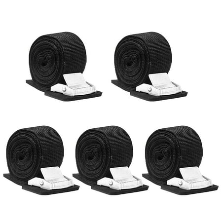

5pcs Car Lashing Luggage Heavy Duty Tie Down Strap Cargo Black Tensioning Belts