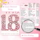 thumbnail image 4 of Tarjeta de felicitación OLOSONG 18.º cumpleaños jumbo rosa 20 x 25 cm, 4 of 6