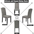 thumbnail image 6 of Resenkos Dining Chairs, Kitchen Chairs Trattoria Chairs,Set of 2 Tufted Upholstered Dining Chairs-Gray, 6 of 8