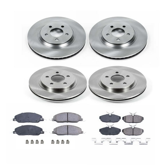 Ultimate Brakes Front and Rear Ceramic Brake Pad and Rotor Kit with Hardware WM81425