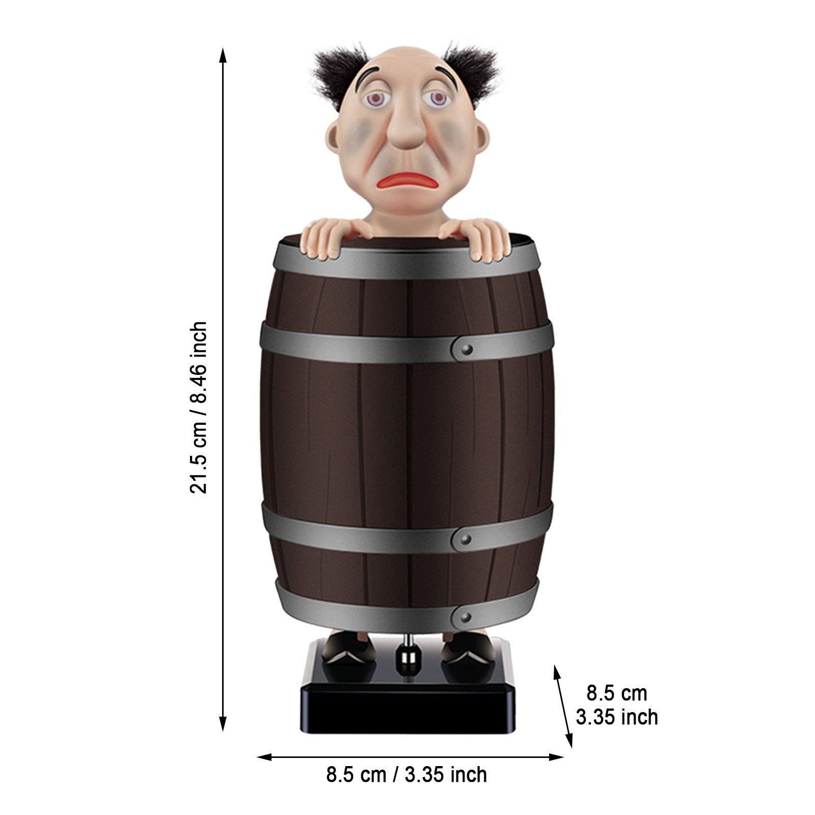 Clearance! Funny Dispenser Creative Spoof Holder Box Santa in The Wooden Barrel Box Statue A Parody of A Cigarette Cartridge