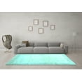 thumbnail image 3 of Ahgly Company Indoor Round Solid Light Blue Modern Area Rugs, 5' Round, 3 of 4