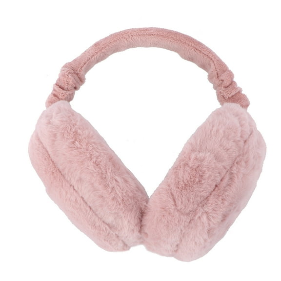 Troglfold earmuffs Winter Ear Muffs for Women & Men - Soft & Furry Outdoor Ear Warmers (Black),5.31"X6.3"X1.97"