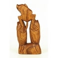 thumbnail image 4 of Wooden Hand Carved 3 Standing Monkeys See, Hear, Speak No Evil Figurines Handmade Art Statue Rustic Sculpture Home Decor Accent Handcrafted, 4 of 4
