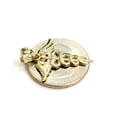 thumbnail image 6 of New 10k yellow solid Gold caduceus medical sign Pendant charm fine jewelry 1.1g, 6 of 12