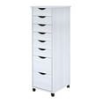 thumbnail image 2 of Jela Solid Wood 6+2 Drawer Roll Cart in White, 2 of 9