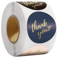 thumbnail image 1 of Etiqueta adhesiva de agradecimiento con estampado en caliente de cuatro colores, etiqueta adhesiva de agradecimiento para regalo de boda hecha a mano, papelería de 1,5 pulgadas (38mm) ER, 1 of 5