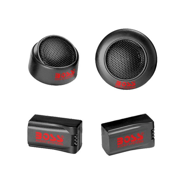 BOSS Audio Systems TW15 Voiture Tweeters de Porte Audio - 250 Watts Max, 1 Pouce Dôme Polyimide, Vendu par Paires, Brancher à Amplificateur Haut-Parleurs Stéréo, Composant, Gamme Complète