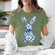 thumbnail image 5 of Camiseta de Cuello Redondo de Manga Corta de la Mujer, Top de Moda para Invierno Y Primavera Impresa de Navidad Casual 3/4, 5 of 7