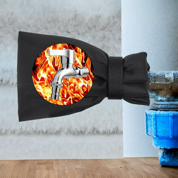 Outdoor Faucet Covers for Winter Freeze Protection,6.7" W x 8.3" H Outside Garden Faucet Socks for Winter Waterproof Reusable Hose Bibs Insulated Spigot Cover