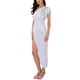 thumbnail image 4 of VESTIDO DE MUJER INSPIRE CHIC Un Hombro Brillante Metálico Cintura con Nudo Dobladillo con Abertura Vestido Maxi 2XL Blanco, 4 of 6