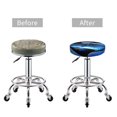 thumbnail image 4 of Kdxio Blue Viper Snake Print Stool Covers Round,Stretch Round Bar Stool Covers Washable Bar Stool Cushion Slipcover for 12-15 Inch Chair, 4 of 6